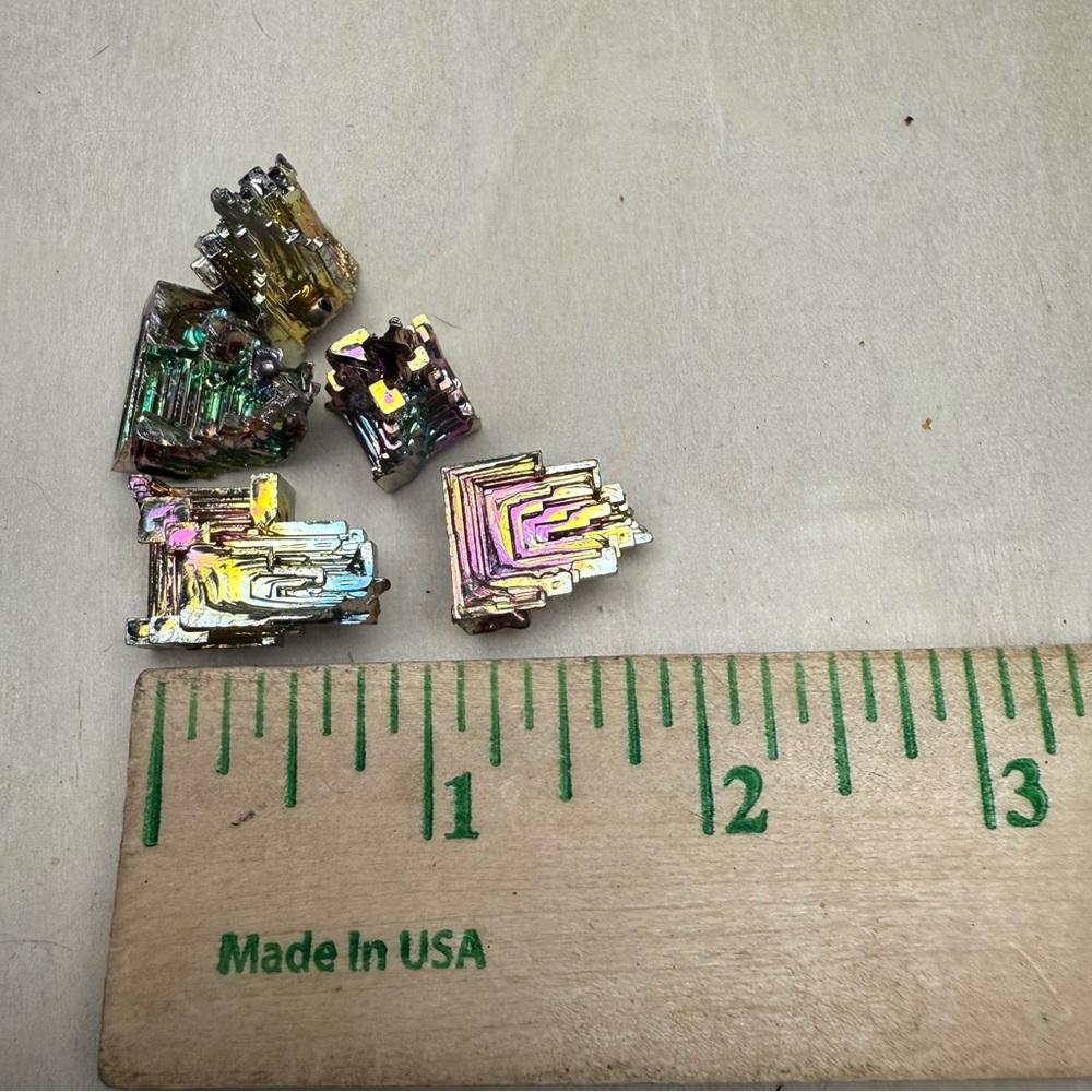 Rainbow Bismuth Crystal Tower Mini Freeforms Specimen Stone Iridescent Mineral - Picture 9 of 9